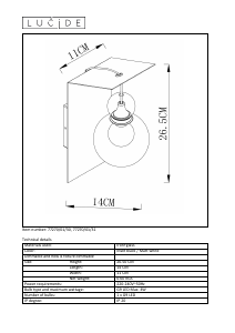 Посібник Lucide 77270/01/31 Mads Лампа