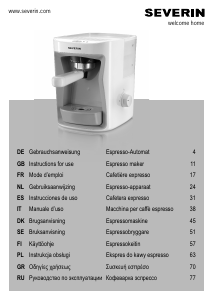 Manual Severin KA 5991 Espresso Machine
