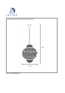 Посібник Lucide 78365/01/97 Djerba Лампа