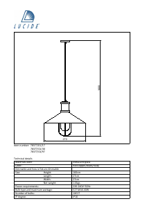 Manual Lucide 78377/01/17 Naarden Lamp