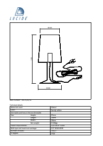 説明書 Lucide 78575/35/31 Louis ランプ