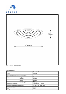 Bruksanvisning Lucide 79104/02/67 Versa Lampa