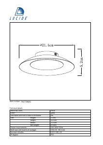 Manual Lucide 79177/06/01 Foskal Candeeiro