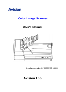 Manual Avision AV620C2+ Scanner