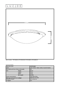 Bruksanvisning Lucide 79178/08/30 Rune Lampa