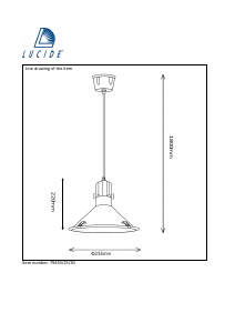 Manual Lucide 79459/25/30 Tonga Lamp