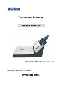 Handleiding Avision AV1880 Scanner