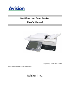 Manual Avision SC8800 Scanner