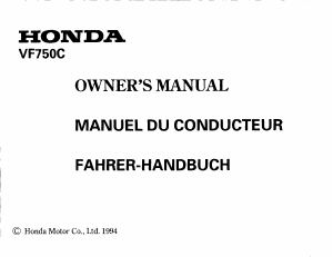 Handleiding Honda VF750C (1994) Motor