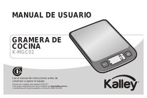 Manual de uso Kalley K-MGC01 Báscula de cocina