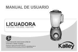 Manual de uso Kalley K-BL50G Batidora