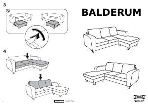 Bruksanvisning IKEA BALDERUM Soffa