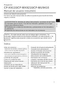 Manual de uso Hitachi CP-WX9210 Proyector
