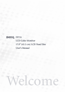 Manual BenQ FP731 LCD Monitor