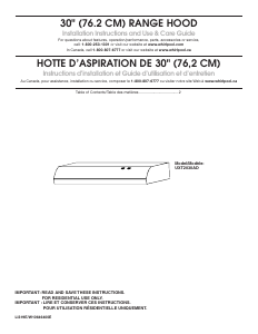 Manual Amana UXT2030ADW Cooker Hood