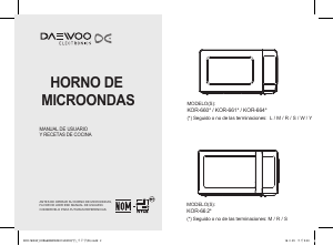 Manual de uso Daewoo KOR-660S Microondas