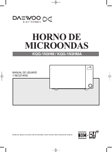 Manual de uso Daewoo KQG-143HM Microondas