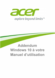 Mode d’emploi Acer Iconia W701 Tablette