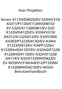 Bedienungsanleitung Acer X112H Projektor
