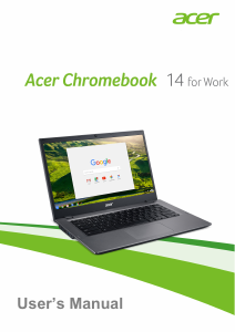 Handleiding Acer Chromebook 14 for Work CP5-471 Laptop