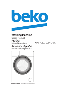 Bruksanvisning BEKO WMY 71283 CS PTLMB1 Tvättmaskin