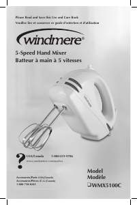Bruksanvisning Windmere WMX5100C Elvisp