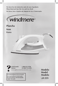 Manual Windmere I-335 Iron