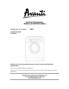 Manual Avanti W892F Washing Machine