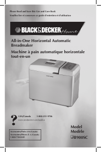 Manual Black and Decker B900SC Bread Maker