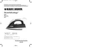 Manual Black and Decker AS185 Iron
