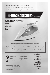 Manual Black and Decker AS225 Iron