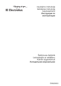 Vadovas Electrolux ENN28600 Šaldytuvas-šaldiklis