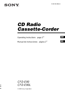 Bruksanvisning Sony CFD-E90 Stereoanläggning