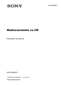 Manual Sony CFD-RS60CP Stereo set