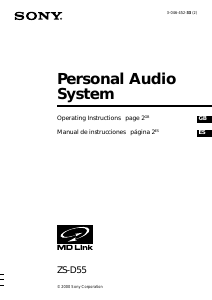 Bruksanvisning Sony ZS-D55 Stereoanläggning