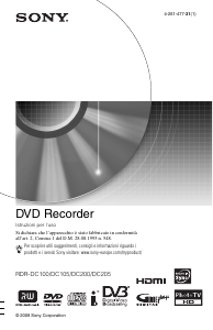 Manuale Sony RDR-DC200 Lettore DVD