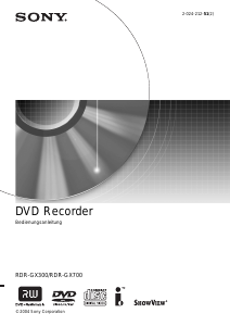 Bedienungsanleitung Sony RDR-GX700 DVD-player