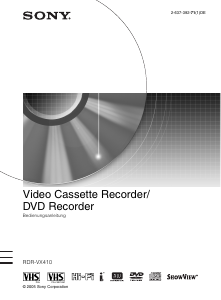 Bedienungsanleitung Sony RDR-VX410 DVD-player