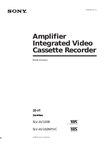 Mode d’emploi Sony SLV-AV100VC Magnétoscope