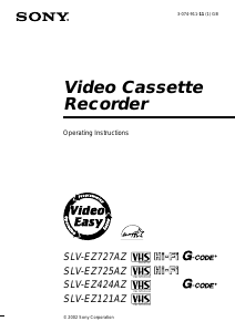 Handleiding Sony SLV-EZ725AZ Videorecorder