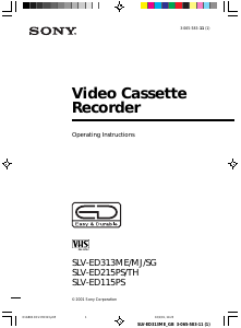Handleiding Sony SLV-ED115PS Videorecorder