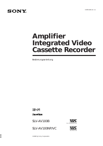 Bedienungsanleitung Sony SLV-AV100B Videorecorder