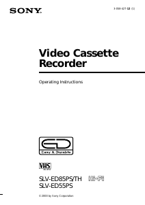 Handleiding Sony SLV-ED85TH Videorecorder