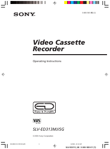 Handleiding Sony SLV-ED313SG Videorecorder