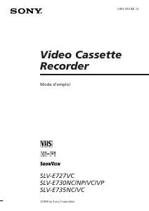 Mode d’emploi Sony SLV-E730NP Magnétoscope