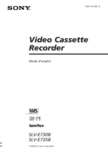 Mode d’emploi Sony SLV-E730B Magnétoscope
