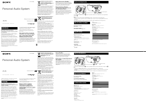 Manuale Sony ZS-E5 Stereo set