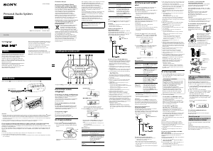 Bruksanvisning Sony ZS-PS55B Stereoanläggning