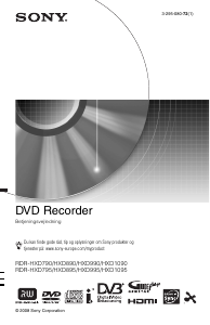 Brugsanvisning Sony RDR-HXD1095 DVD afspiller