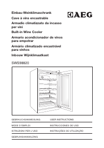 Manual AEG SWS98820G0 Wine Cabinet